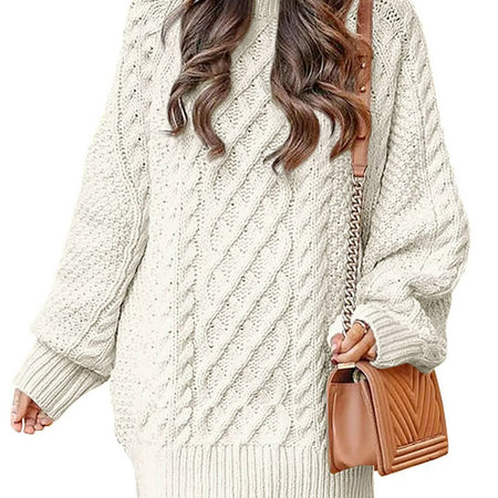 Oversized Sweaters for Women Cable Knit Chunky Pullover Sweater