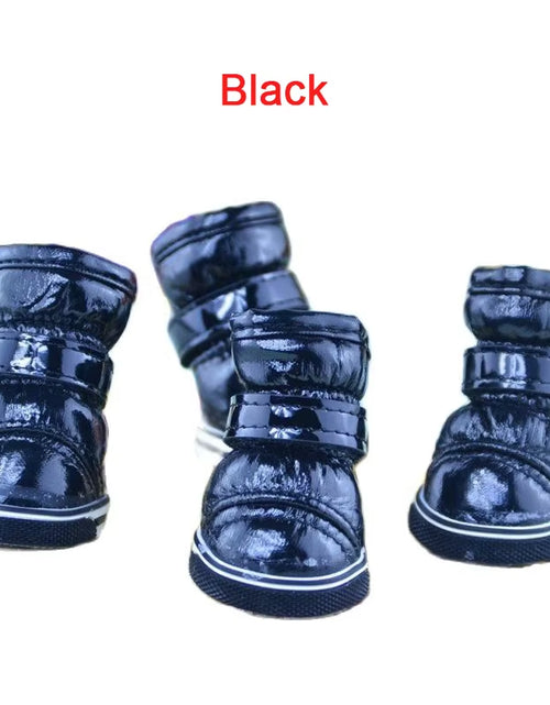 Load image into Gallery viewer, 4 Pcs/Sets Winter Dog Shoes for Small Dogs Warm Fleece Puppy Pet Shoes Waterproof Dog Snow Boots Chihuahua Yorkie Teddy Shoes
