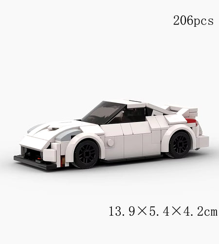 206Pcs 350Z Moc Speed Champions Racer Cars City Sports Vehicle Building Blocks Creative Garage Toys for Boys