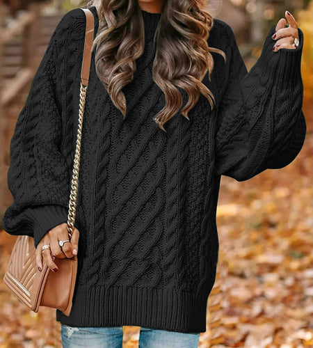 Oversized Sweaters for Women Cable Knit Chunky Pullover Sweater
