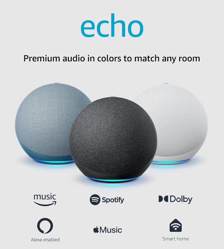 Echo (4Th Gen) | with Premium Sound, Smart Home Hub, and Alexa | Charcoal