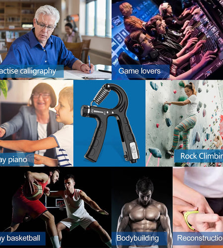 Hand Grip Strengthener 5-In-1, Adjustable Forearm Grip Strength Trainer for Finger Wrist