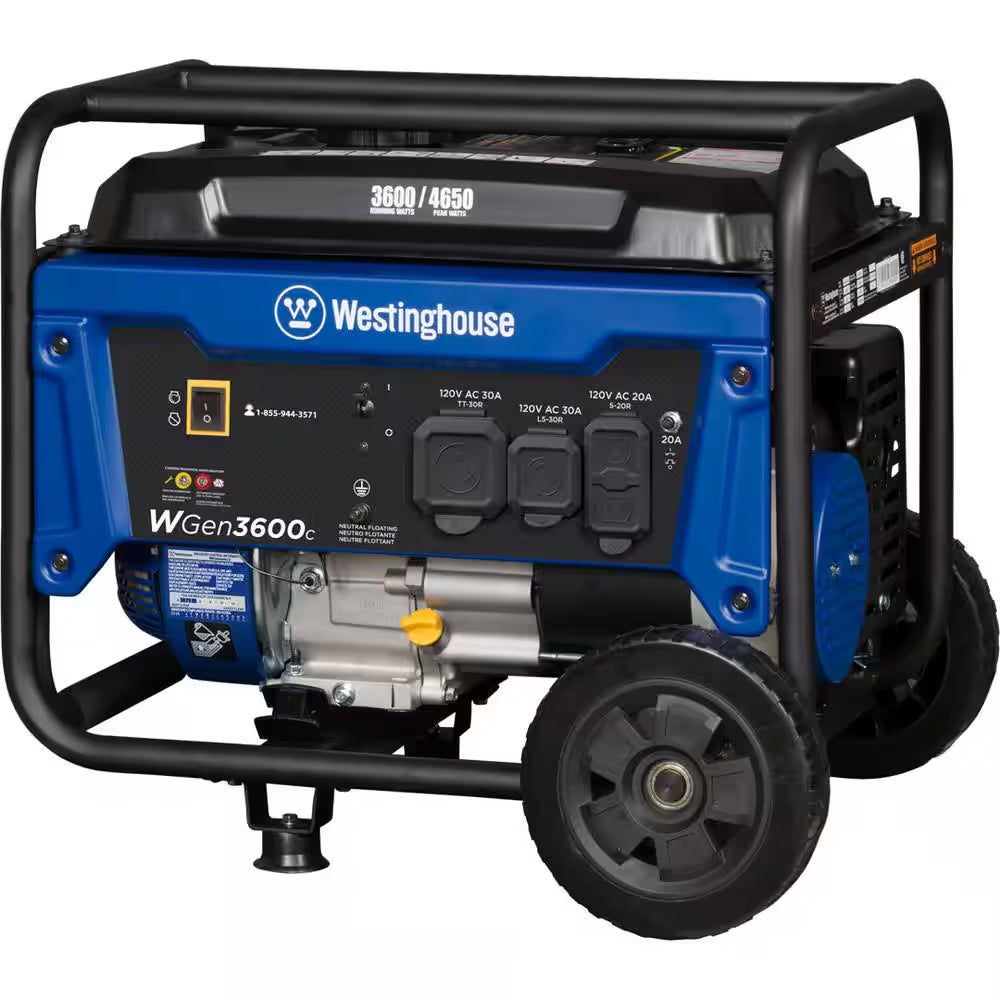 4,650/3,600-Watt Dual Fuel Gas and Propane Powered Portable Generator with Remote Electric Start