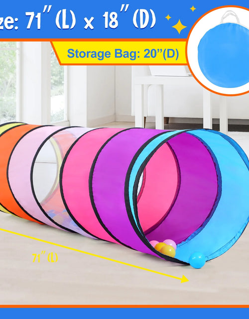 Load image into Gallery viewer, Kids Play Tunnel Toys for 1-3 Years Toddlers Colorful Baby Tent Tube with Breathable Mesh Indoor Outdoor
