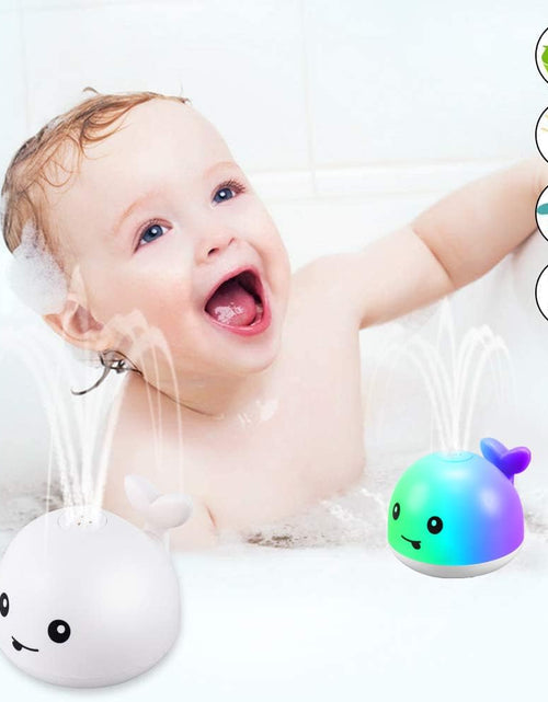 Load image into Gallery viewer, Baby Bath Toys, Rechargeable Bath Toys, Whale Spray Water Bath Toy, Sprinkler Bathtub Shower Toys for Toddlers Kids Boys Girls, Pool Toy for Baby (White)
