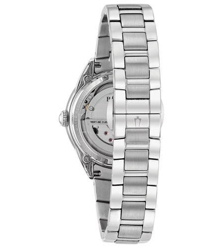 Women'S Diamonds White Mother of Pearl Stainless Steel Analog Watch 96P181