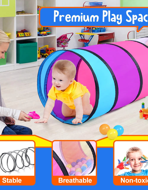 Load image into Gallery viewer, Kids Play Tunnel Toys for 1-3 Years Toddlers Colorful Baby Tent Tube with Breathable Mesh Indoor Outdoor
