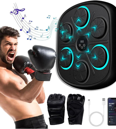 Smart Music Boxing Machine: Home Wall-Mounted Training Gear - Bluetooth Interactive Fun - Fitness and Reflex Improvement Boxing
