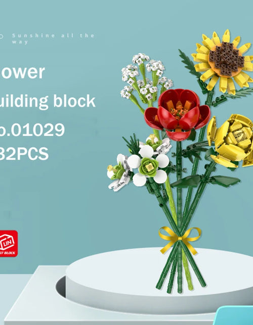 Load image into Gallery viewer, Flower Bouquet Building Blocks Kit DIY Flowers Block Toys Set Valentine&#39;S Day Rose Bricks Set Gift for Girls Friends Adults
