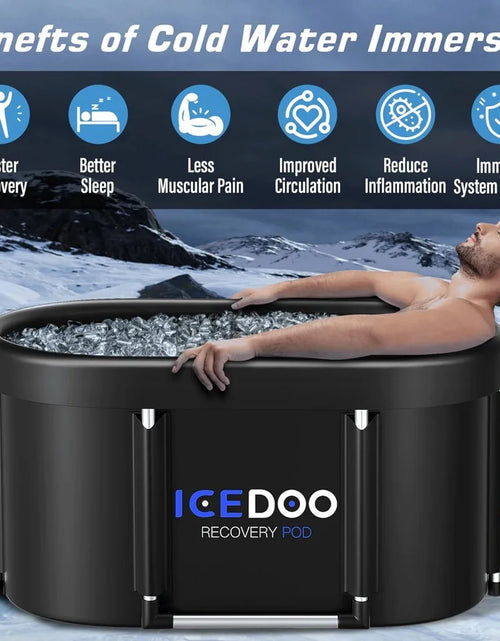 Load image into Gallery viewer, Upgrade XL 129 Gal Large Oval Ice Bath Tub for Athletes,Multiple Layered Portable Outdoor Cold Plunge Tub for Recovery
