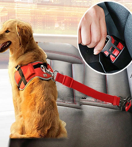 Adjustable Pet Cat Dog Car Seat Belt Pet Seat Vehicle Dog Harness Lead Clip Safety Lever Traction Dog Collars Dogs Accessoires Pets Products