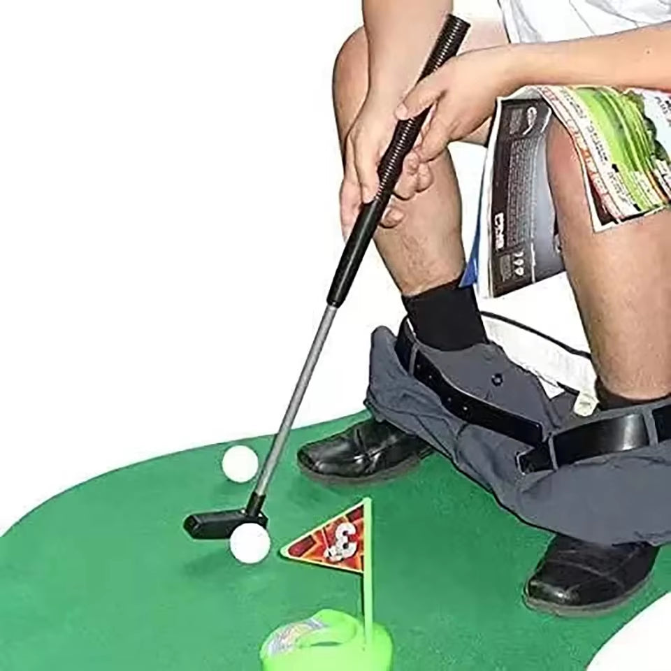 Mini Toilet Golf Toy Set Toilet Time Golf Game Set Golf Training Accessory Gift for Birthday Party