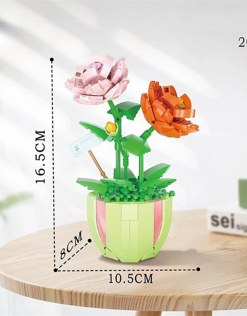 Load image into Gallery viewer, Flower Bouquet Building Blocks Kit DIY Flowers Block Toys Set Valentine&#39;S Day Rose Bricks Set Gift for Girls Friends Adults
