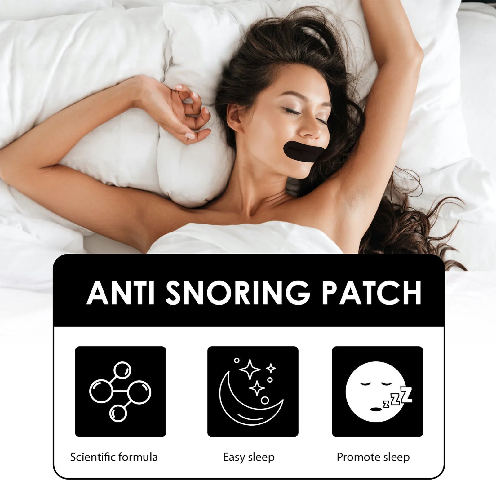 Mouth Tape 60Pcs Sleep Mouth Strip Prevent Snoring Sleeping Keep Mouth Close Gentle Sleep Strip for Home Travel