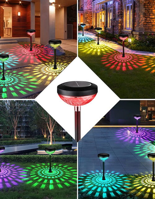 Load image into Gallery viewer, Solar Pathway Lights 6 Pack, Waterproof Solar Outdoor Lights, LED Landscape Lighting for Walkway Yard Garden Lawn Patio (Multicolor &amp; Warm White)
