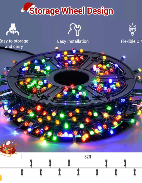 Load image into Gallery viewer, 82Ft Christmas String Lights 1000LED, Plug in Christmas Tree Lights with 8 Modes &amp; Memory, Auto Timer Waterproof Decor for Thanksgiving Christmas
