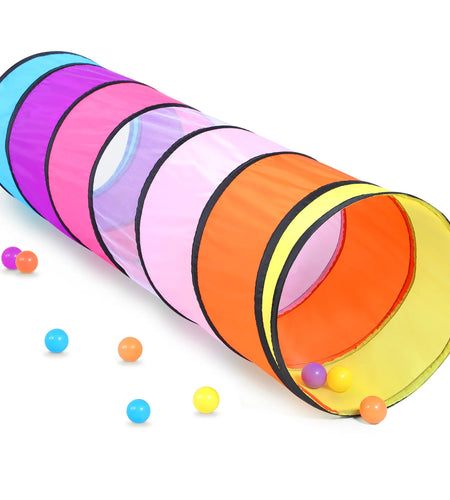 Kids Play Tunnel Toys for 1-3 Years Toddlers Colorful Baby Tent Tube with Breathable Mesh Indoor Outdoor