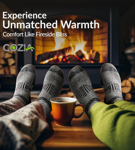 Merino Wool Socks for Men and Women Warm Thermal Boot Hiking Socks 3 Pairs