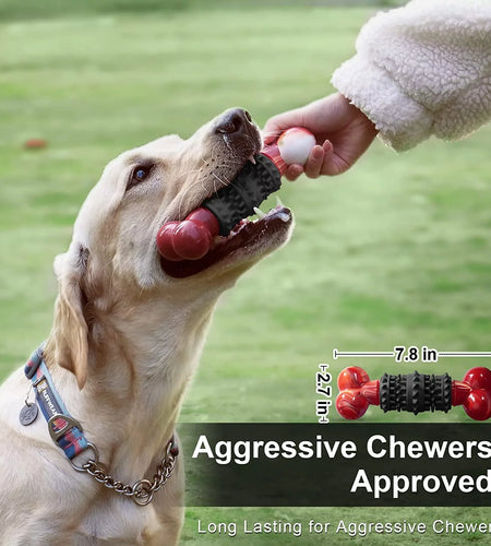 Dog Toy, Dog Toys for Aggressive Chewers, Durable Rubber Chew Toys, Teal