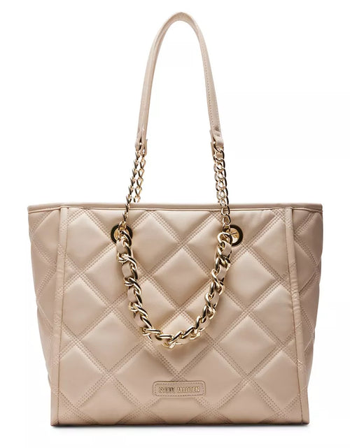 Load image into Gallery viewer, Katt Faux Leather Quilted Tote with Pouch
