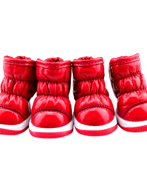 Load image into Gallery viewer, 4 Pcs/Sets Winter Dog Shoes for Small Dogs Warm Fleece Puppy Pet Shoes Waterproof Dog Snow Boots Chihuahua Yorkie Teddy Shoes
