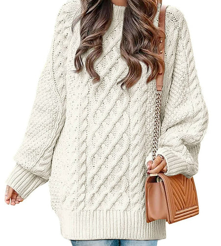 Oversized Sweaters for Women Cable Knit Chunky Pullover Sweater
