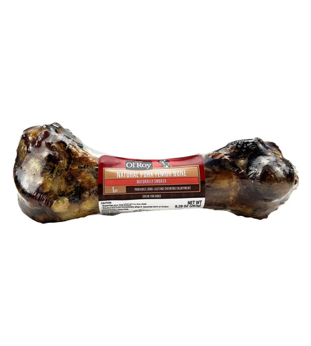 Natural Pork Femur Chew for Dogs, 1 Count, 9.28 Oz