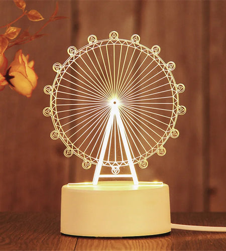 Cartoon 3D Novelty Light LED Lights Kids Baby Children Bedroom 3D Lamp LED Lights Soft Light Birthday Gifts Night Lamps