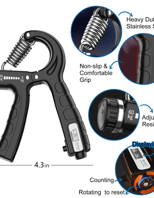 Load image into Gallery viewer, Hand Grip Strengthener 5-In-1, Adjustable Forearm Grip Strength Trainer for Finger Wrist
