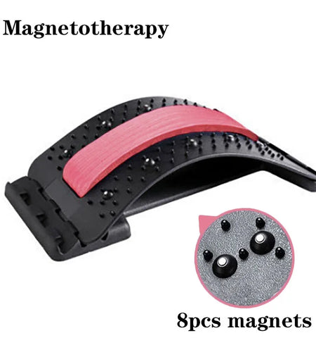 Magnetotherapy Multi-Level Adjustable Back Massager Stretcher Waist Neck Fitness Lumbar Cervical Spine Support Pain Relief