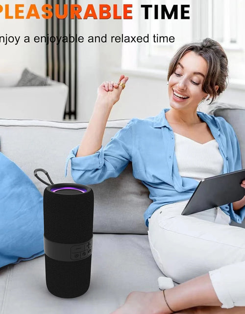 Load image into Gallery viewer, Portable Bluetooth Speaker with Mutil-Colorful 7LED Lights Patterns, XI67 Waterproof, BT5.3,TWS Pairing for Home/Party/Outdoor/Beach, Electronic Gadgets, Birthday Gift (Blue)
