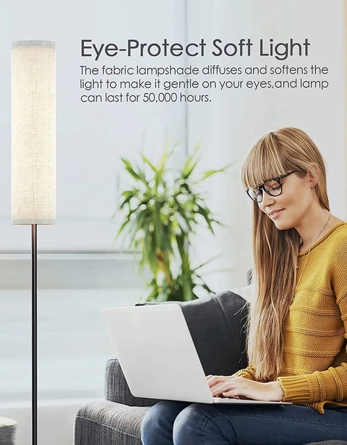 Load image into Gallery viewer, 126Leds Floor Lamp 12W 800Lumens with Magnetic Remote Controller 2800K-7000K Adjustable Color Temperature 1H/2H/3H Timing
