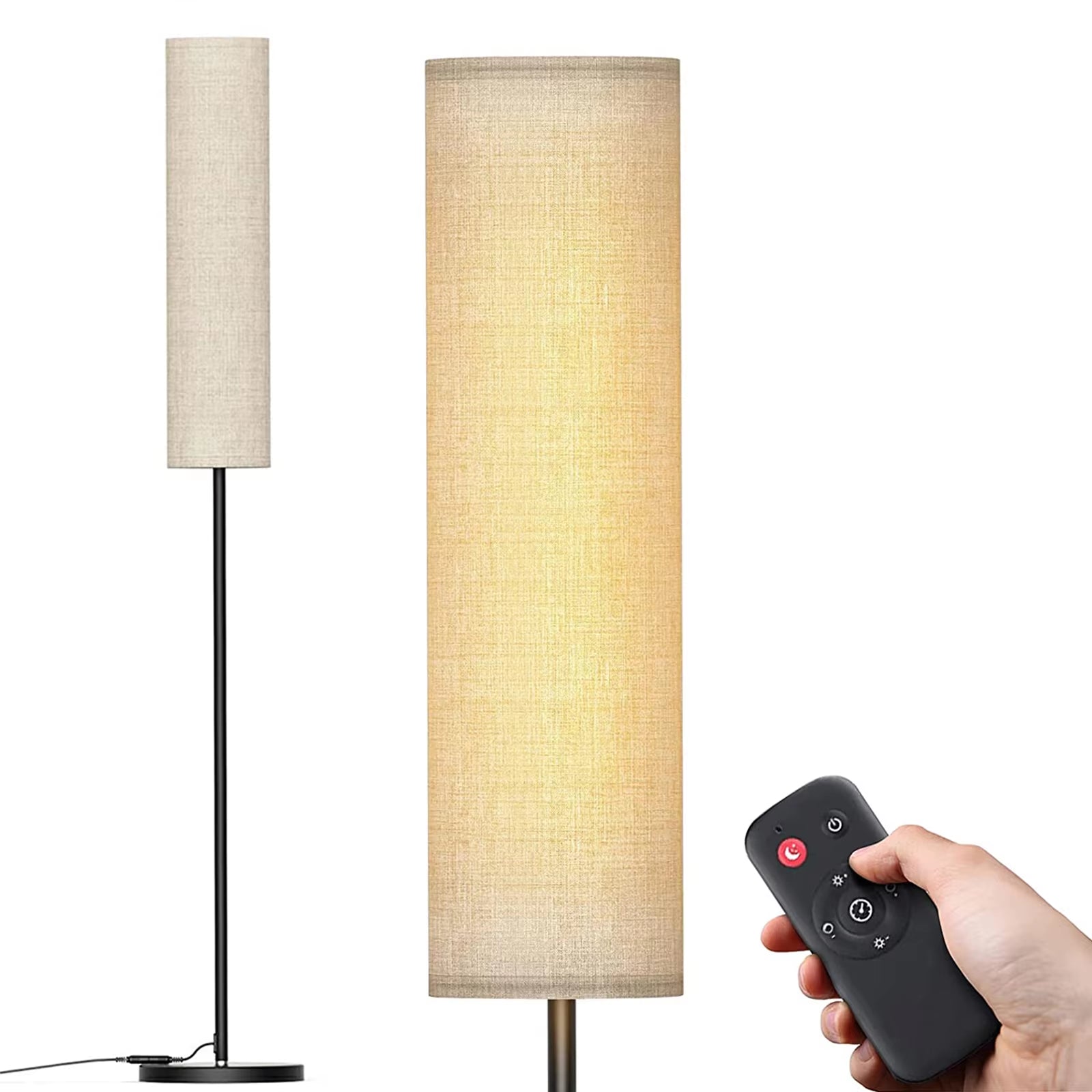 126Leds Floor Lamp 12W 800Lumens with Magnetic Remote Controller 2800K-7000K Adjustable Color Temperature 1H/2H/3H Timing