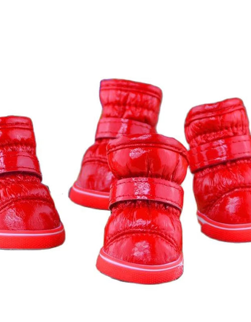 Load image into Gallery viewer, 4 Pcs/Sets Winter Dog Shoes for Small Dogs Warm Fleece Puppy Pet Shoes Waterproof Dog Snow Boots Chihuahua Yorkie Teddy Shoes
