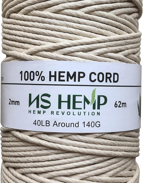 Load image into Gallery viewer, 100% Hemp String Hemp Twine 2MM 205 Feet (01# off White)
