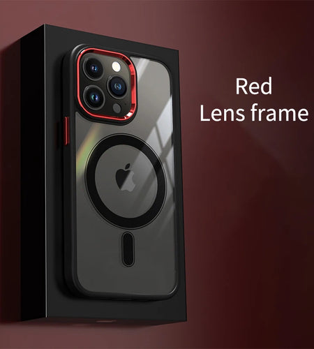 Luxury Clear HD Phone Case for Iphone 14 13 12 11 15 Pro Max Funda Magnetic Magsafe Wireless Charging Shockproof Cellphone Cover