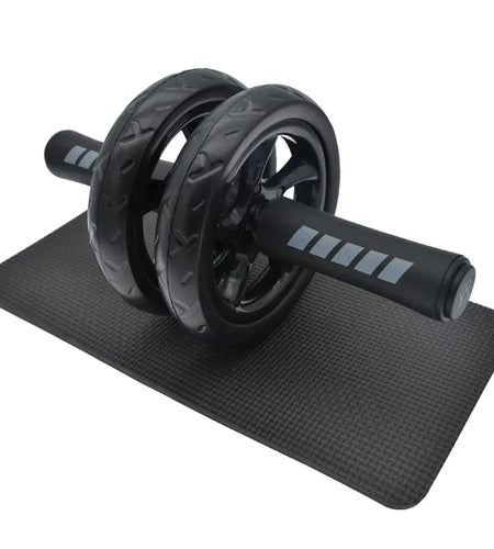 Great-Quality Abs Roller Fitness Equipment 15Cm Mute Non-Slip Double-Wheel Abdominal Wheel Exercise Ab Work Out Gym Muscle