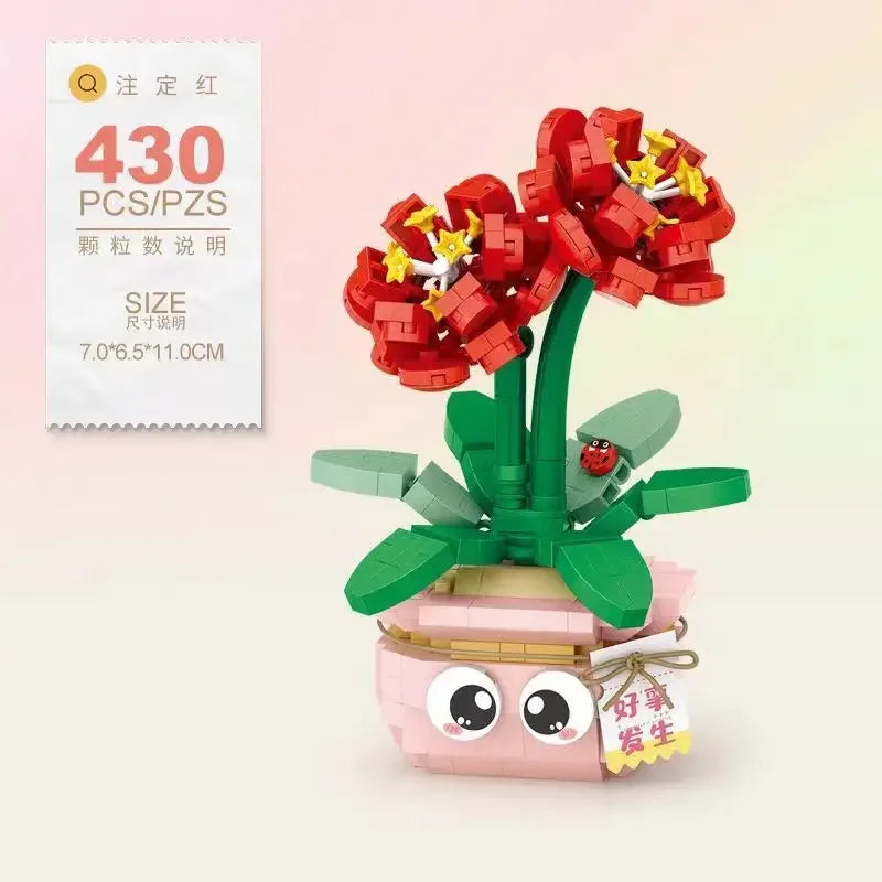 Flower Bouquet Building Blocks Kit DIY Flowers Block Toys Set Valentine'S Day Rose Bricks Set Gift for Girls Friends Adults