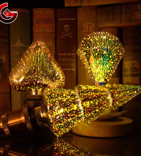 3D Decoration LED Bulb E27 6W 85-265V Vintage Edison Light Bulb Star Fireworks Lamp Holiday Night Light Novelty Christmas Tree