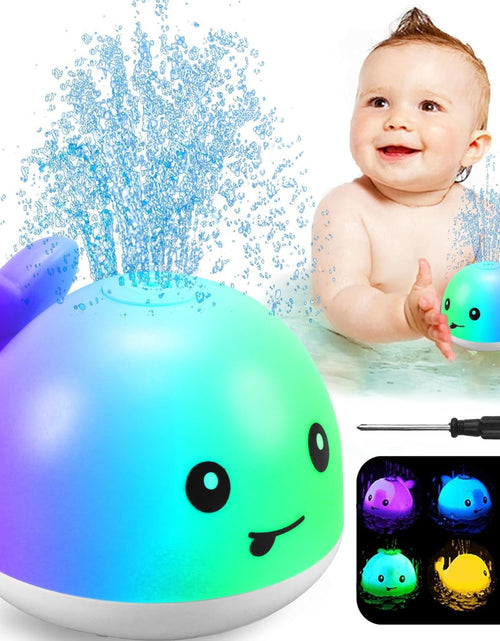 Load image into Gallery viewer, Baby Bath Toys, Rechargeable Bath Toys, Whale Spray Water Bath Toy, Sprinkler Bathtub Shower Toys for Toddlers Kids Boys Girls, Pool Toy for Baby (White)
